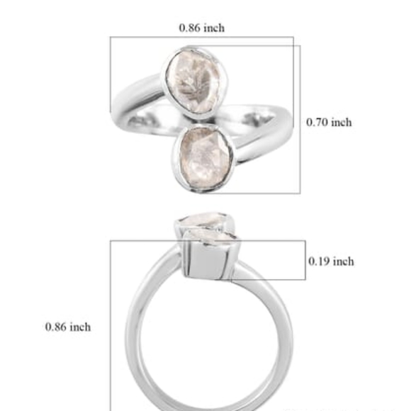 POLKI DIAMOND BYPASS RING - Picture 7 of 11